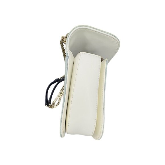 Tommy Hilfiger Embroidered Denim Crossbody Bag with Gold Chain Strap - Picture 15 of 16